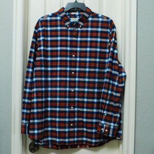 HAWKER RYE Oxford Stretch Flannel Button Down Shirt Plaid Check Mens XXL
